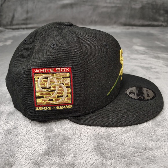 New Era Chicago White Sox 95 Year 9Fifty Snapback Black/Gold Rose Adjustable Cap - Picture 5 of 9